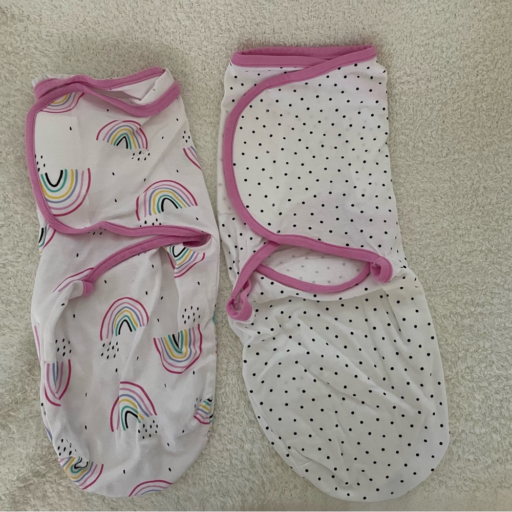 2 Swaddle Set Baby Girl. 0-3 months